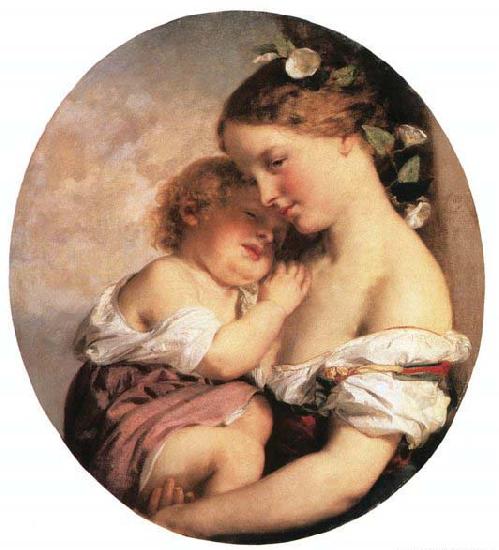 Brocky, Karoly Mother and Child France oil painting art